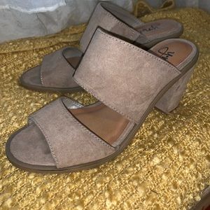 Khaki Heeled Sandal